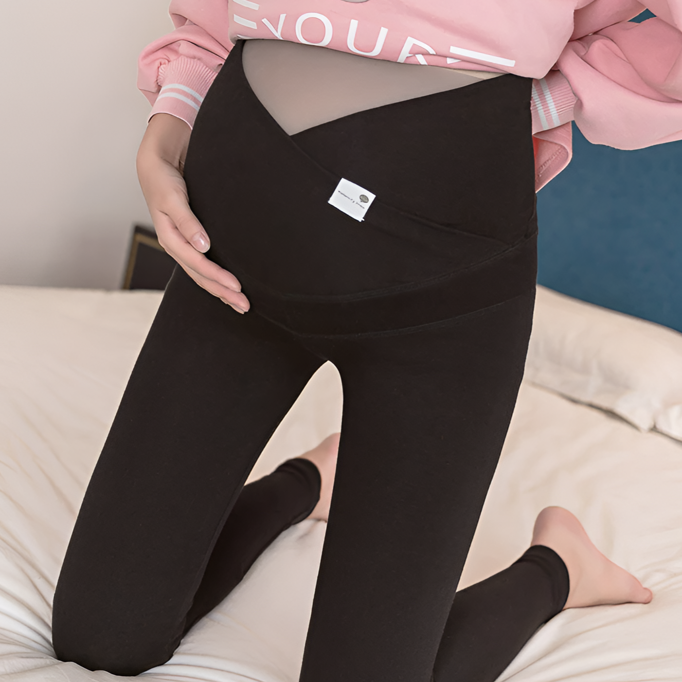 Black pregnancy leggings